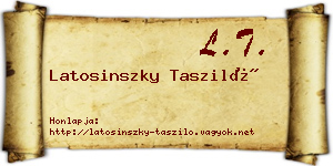 Latosinszky Tasziló névjegykártya